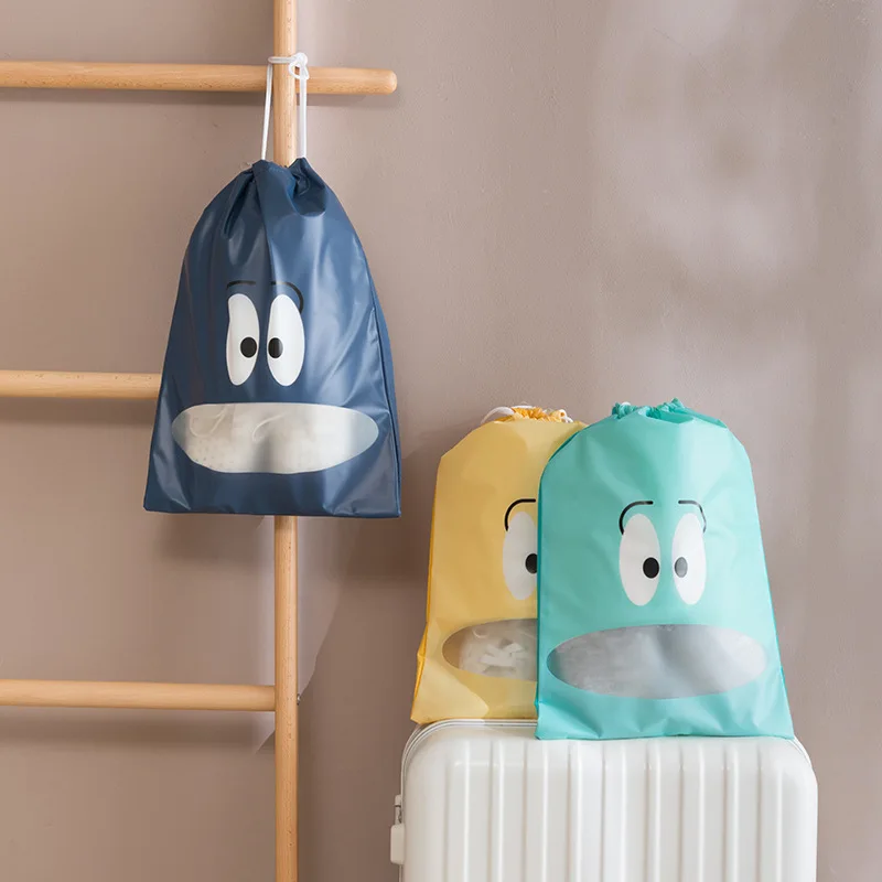 

10 Pcs Shoe Storage Bag Travel Non-woven Clothing Bag Waterproof Portable Drawstring Bag Home Organizer Anti-dust Cute Cartoons