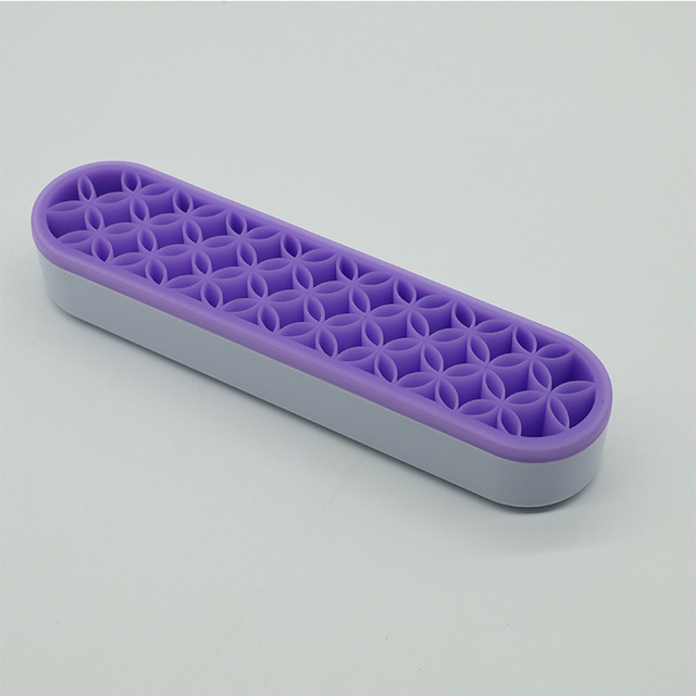Makeup Brush Holder Nail Pen Holder Display Stand Rack Brush Storage Case Silicone Organizer Drying Shelf For Makeup Brush