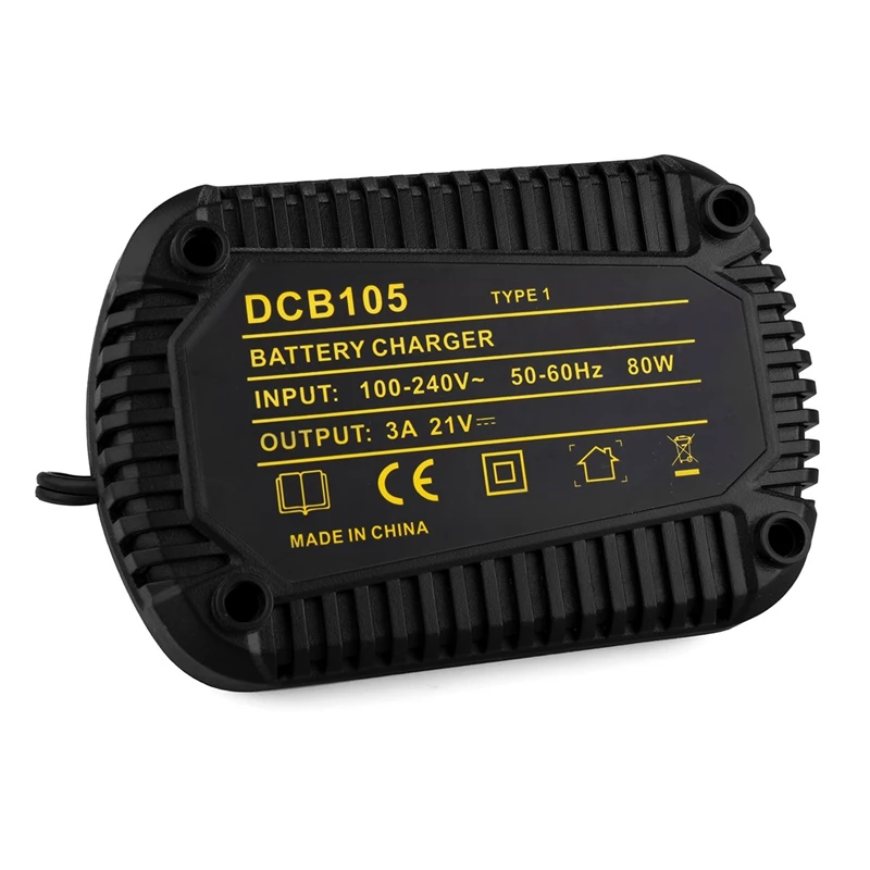 12V Max и 20V Макс литий-ионный Батарея Зарядное устройство 3A для Dewalt 10,8 V 12V 14,4 V 18V 20V DCB101 DCB115 DCB107 DCB105 Батарея штепсельная вилка стандарта США