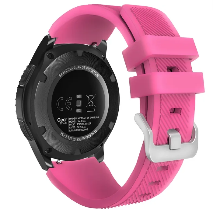 Pink MoKo gear S3 Frontier/классический ремешок для часов, мягкий силиконовый ремешок для спортивных часов для samsung gear S3 Frontier/S3 Classic/Galaxy - Цвет: Pink