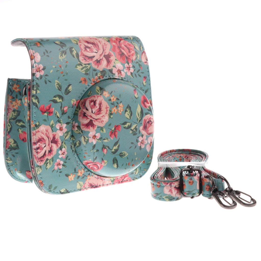 PU Leather Camera Shoulder Bag  Case Bag With Strap Holder For Fujifilm Instax Mini 8 8+ Mini 9 Instant Camera 