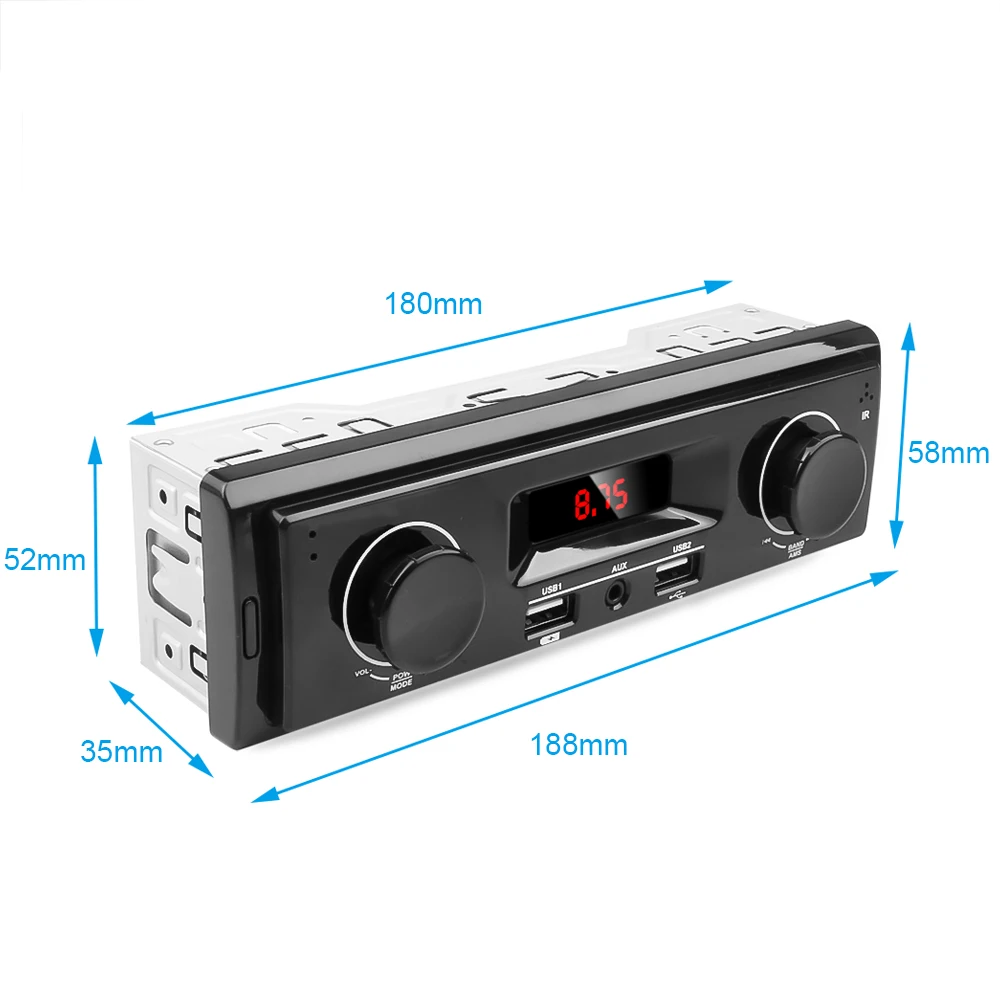 Kebidu 12 в стерео MP3 музыкальный плеер AUX-IN FM/USB/музыкальный радиоплеер дистанционное управление для автомобиля аудио светодиодный цифровой дисплей автомобиля радио