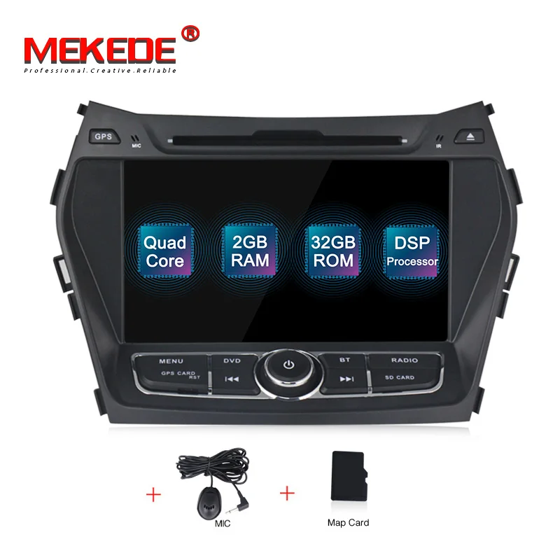 2din Android 9,0 автомобильный DVD мультимедийный плеер для hyundai IX45 Santa fe 2013 авто MP5 Радио стерео плеер с wifi BT gps камерой - Цвет: 32G
