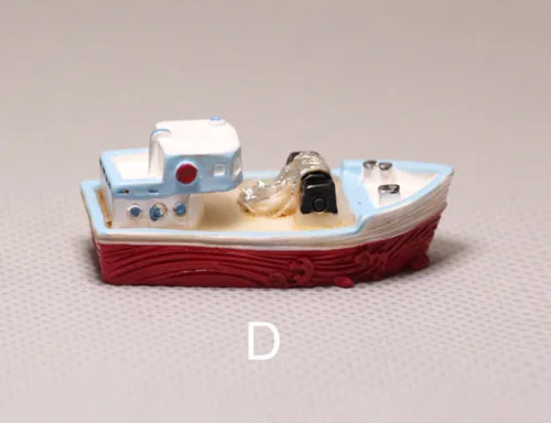 1Pcs Miniature Fishing Boat Model Ornaments Sea World Mini Ship Ocean Small  Sailboat Aquarium Decor Sailing Speedboat Decor Toys - AliExpress