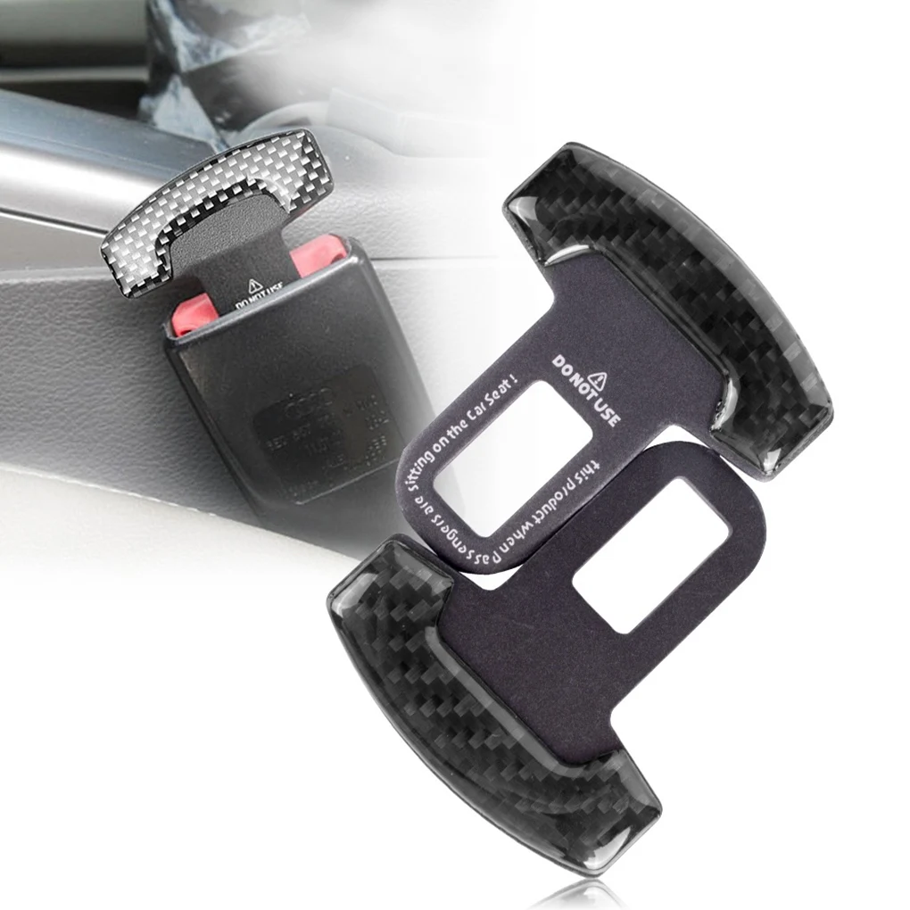 New Universal Vehicles Mounted Carbon Fiber Seat Buckle Clip Car-Styling Interior Decoration, 1pc