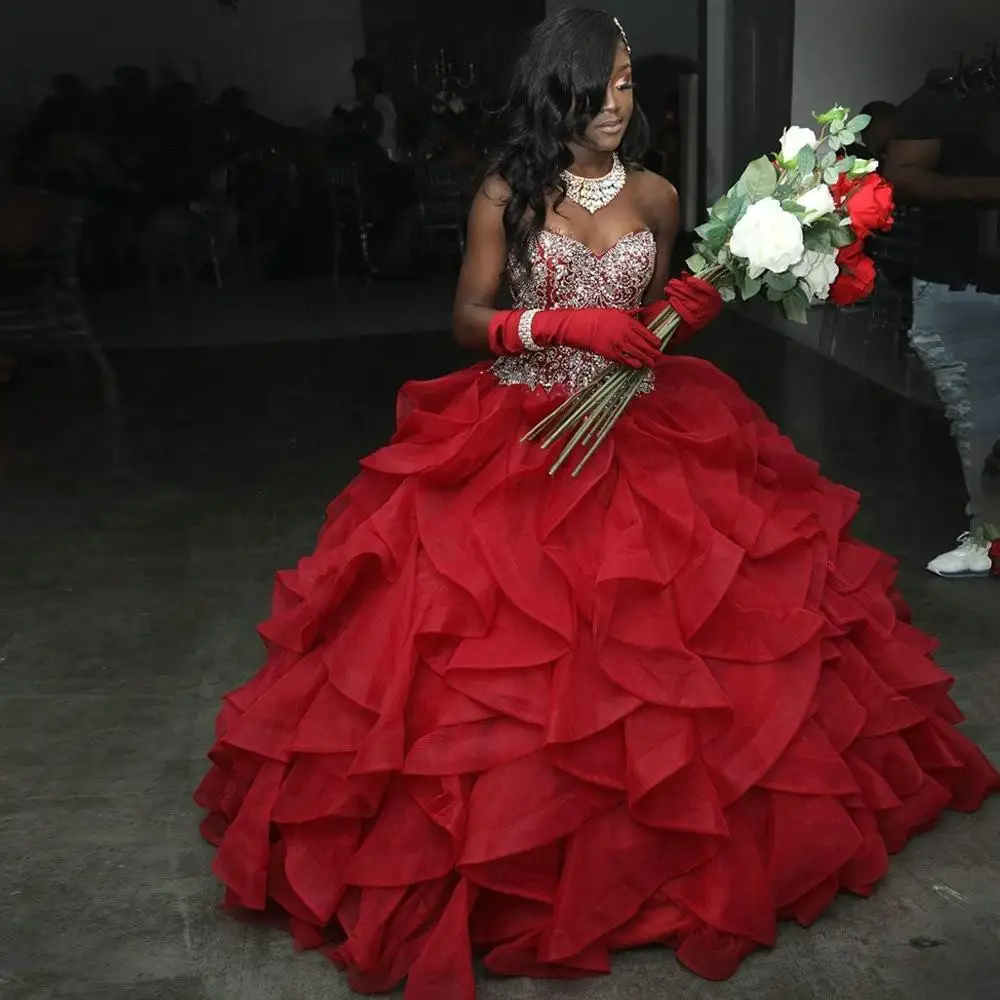 american-black-girls-red-quinceanera-dresses (1)