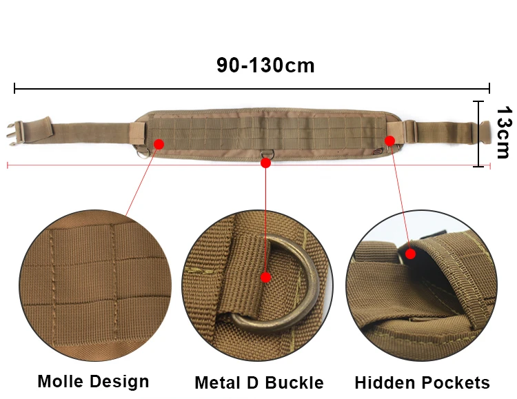 Страйкбол военный нейлон Molle поясной боевой пояс армейские тактические пояса Wargame CS оборудование универсальные аксессуары для охоты