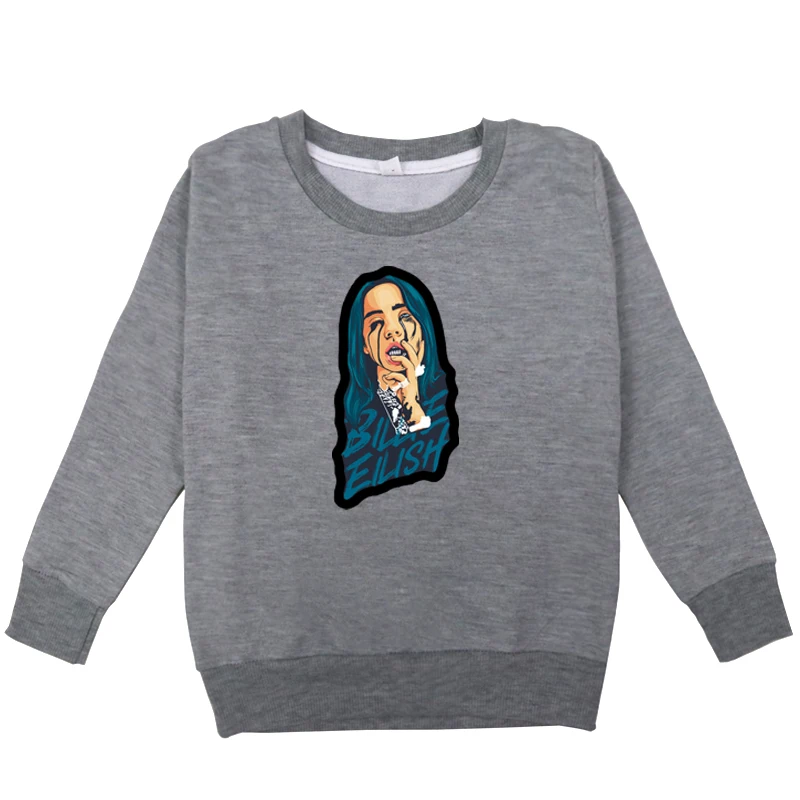 Весна года, Новое поступление, худи для мальчиков и девочек, худи Billie Eilish, хлопковая футболка с длинным рукавом, толстовки, детская одежда