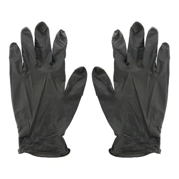 

50Pcs Black Disposable Nitrile Gloves, Gloves for Household, Food, Universal Cleaning