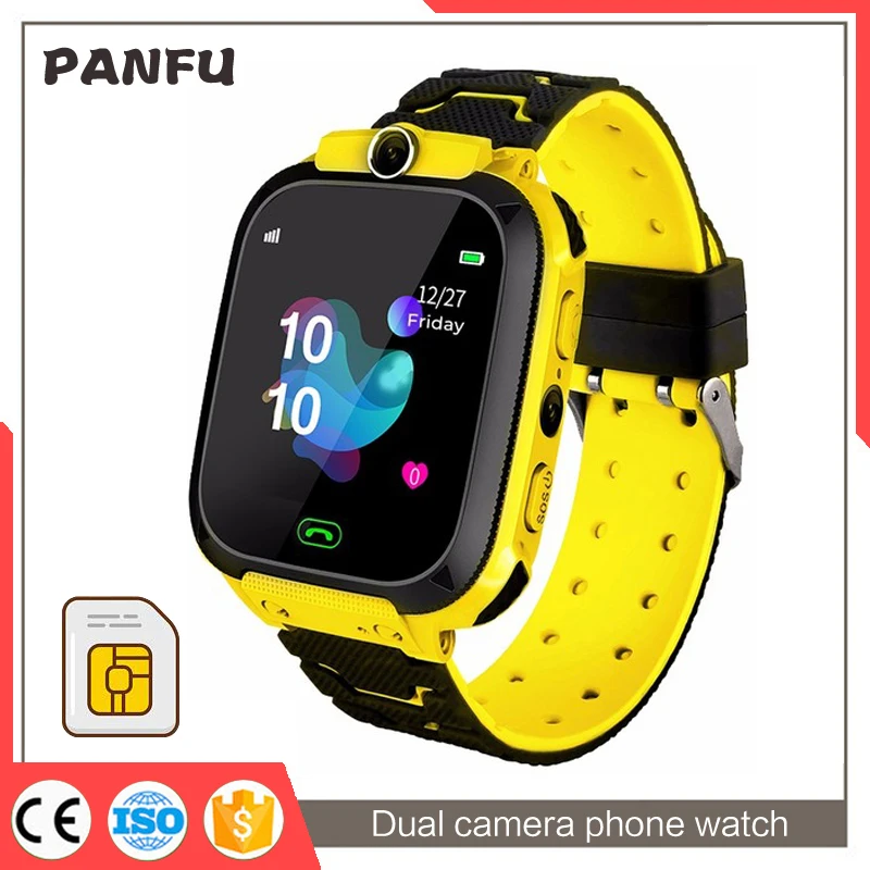 smart watch kids gps Q12s Waterproof baby SOS Positioning SIM Card Anti-lost Smartwatch children Tracker smart clock Call watch