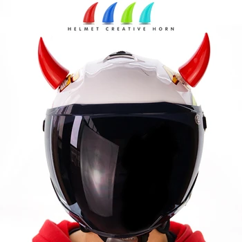 

1pc Motorcycle Helmet Corner Motocross Full Face Off Road Helmet Devil Horn Decoration Plastic Headwear Rubber Horn Accessories