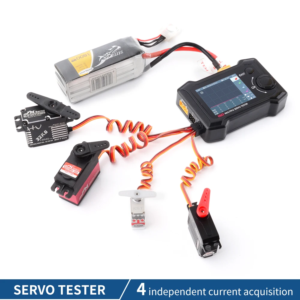 ToolkitRC ST8 2,4 TFT 7-28V 8-канальный Servo интегрированный Тесты er 4 независимых Интерфейс сигнала Тесты