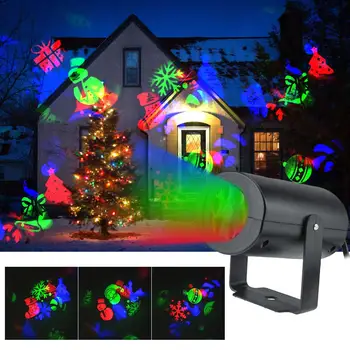 

12 Patterns Xmas LED Projector Light Disco Stage Light Laser Snowflake Projection Outdoor/Indoor Waterproof Home Garden Decor