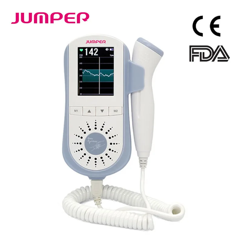 

JUMPER Fetal Doppler Heartbeat Detector Portable Ultrasound Pregnant Baby Heart Rate Monitor LCD 2.5MHz Pocket Doppler