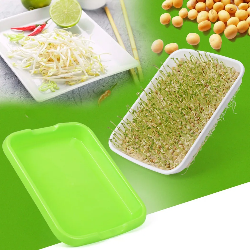 1pc Seed Sprouter Tray Soil-Free Big Capacity Microgreens Hydroponic Tray 33cm x 26cm x 5cm For Sprouts Gardening Supplies