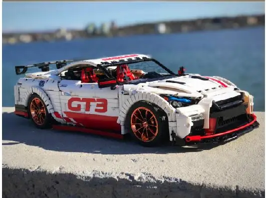 Technic GT-R Nissan высокой лошадиной мощности технология автомобиля Совместимость MOC 25326 кирпичи модель здания Lepinblocks игрушки