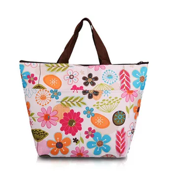 

Top Quality Oxford Insulated Lunch Zipper Bags Kid Mumy Handbag for School Office Travel