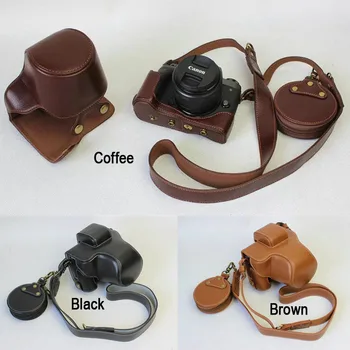 

Genuine Real Leather Camera Bag case Grip strap for Canon Eos M5 15-45mm Lens