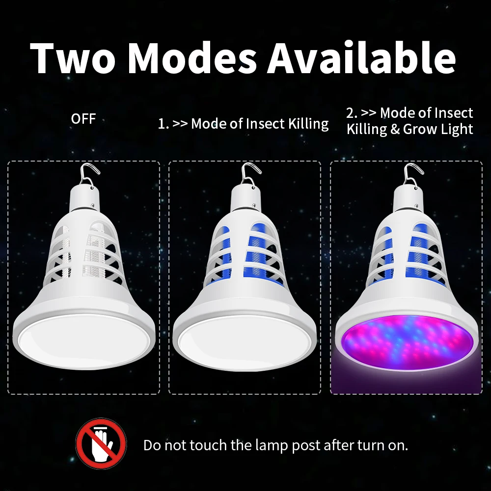 5V USB LED Grow Light Full Spectrum Led Mosquito Killer Insect Light Trap Electric Fly Bug Zapper LED Plant Lamp Repellent Lamp