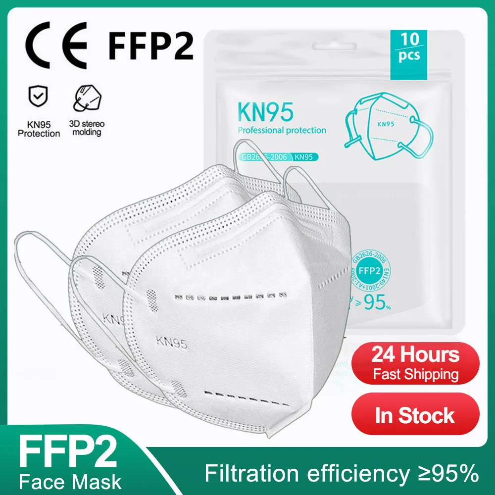 Mascarilla FFP2 KN95 Homologada 5 capas CE FFP2mask certificado KN 95 máscara reutilizable desechables para adultos FPP2 máscaras FFPP2 FFP3