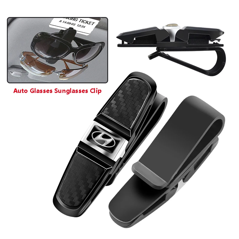 ABS Car Sun Visor Glasses Sunglasses Clip Ticket Card Holder For Hyundai I10 I20 I30 I40 IX20 IX35 Tucson Solaris Accent Azera | Автомобили