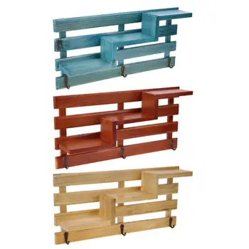 

Wood Wall Mounted Shelf Holder Storage Rack Organizer Hanging Home Decor