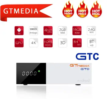 

GTMEDIA GTC Smart TV Box Android 6.0 2GB 16GB S905D 4K H.265 Wifi Netflix Set top Box Media Player Android IP TV BOX For Family