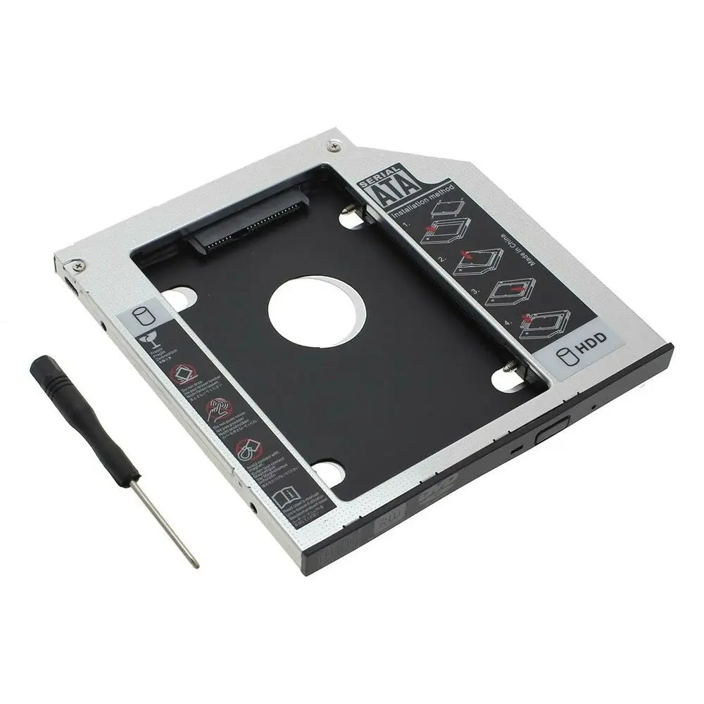 GAOHOU CD/DVD 2nd HDD SSD Caddy 9,5 мм SATA для SATA отсек адаптера жесткого диска для ноутбука гибкий для хранения Макс данных CE1049