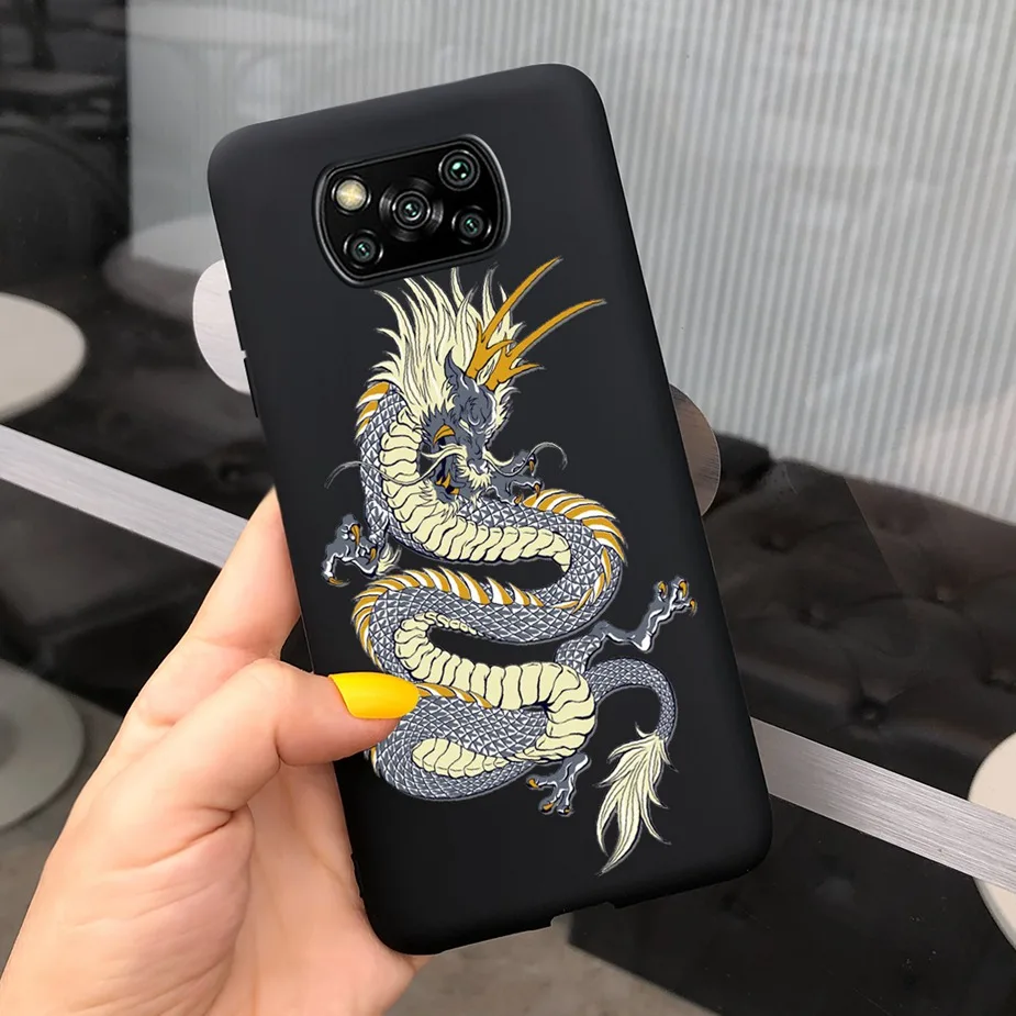 Чехол Poco X3 для Xiaomi NFC силиконовый мягкий черный матовый чехол из ТПУ Для M 3 PocoX3