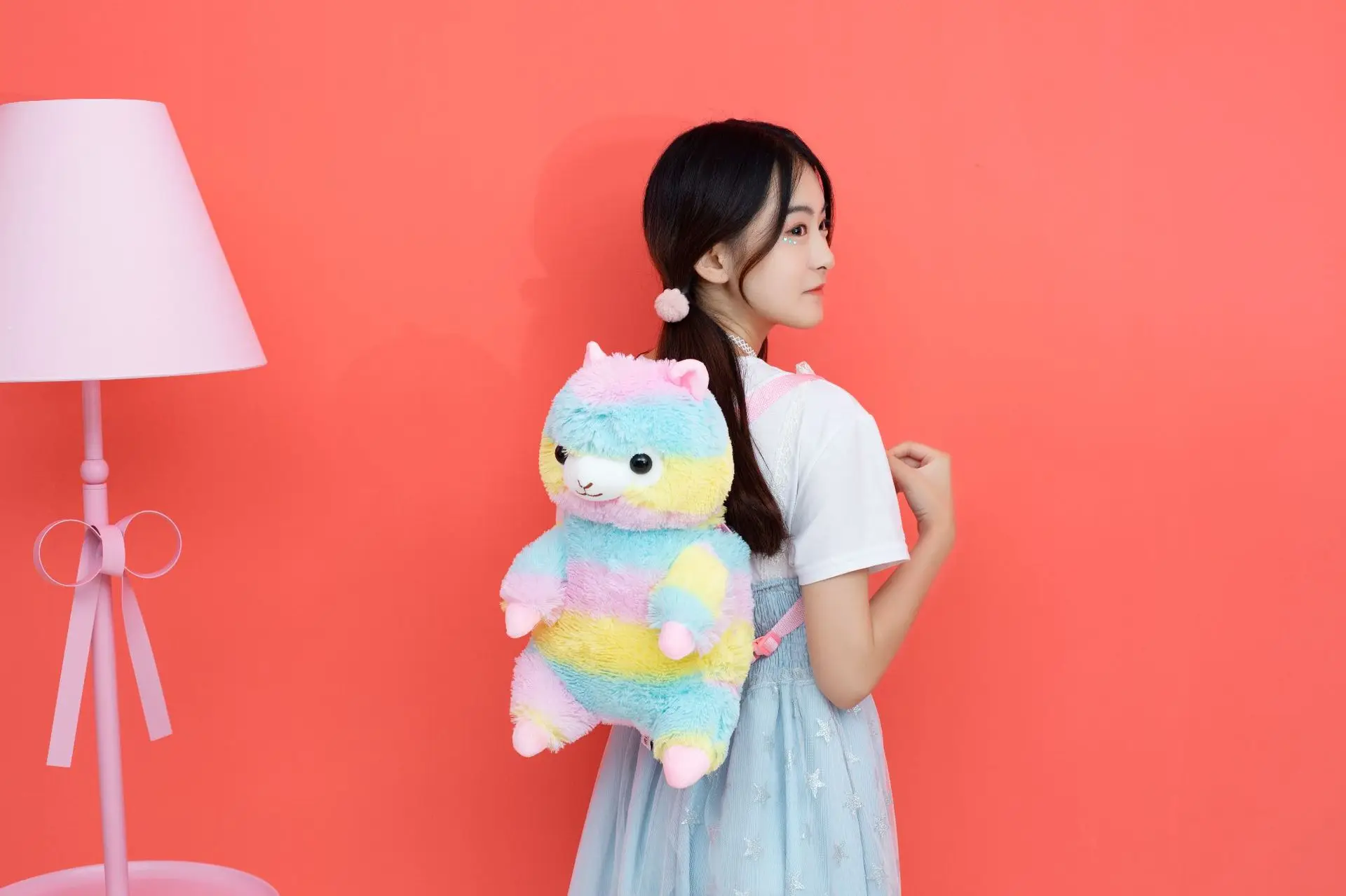 Rainbow Alpaca schoolbag
