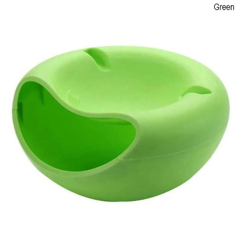 Форма закуска пластиковая тарелка для фруктов для «ленивых» двойная закуска чаша для хранения Фруктовая тарелка с держателем телефона многоцветная опционально - Цвет: Зеленый