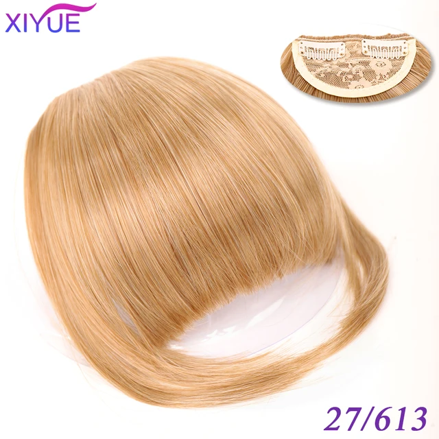 Black/Light Brown Clip In Hair Bangs Hairpiece Accessories Synthetic Fake Bangs Clip In Hair Extensions Clip In Hair Pieces Pink