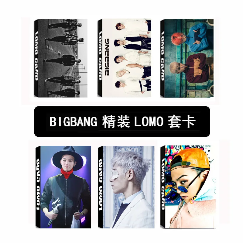 KPOP 2019 Горячая открытка BIGBANG фото карты k pop текст постер + наклейка 30 шт LOMO карта