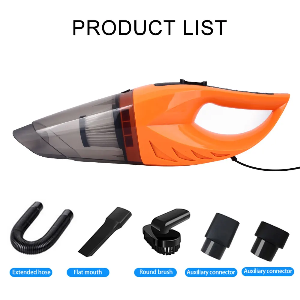 Vehemo 120W 12V ABS универсальный вакуумный очиститель автомобиля и дома проводной съемный для удаления пыли для очистки Наборы водопоглощение авто