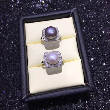 

High Quality Silver plated fittings Open Adjustable Blank Ring Settings Pearl Ring Mountings Fittings Jewellery Accessories