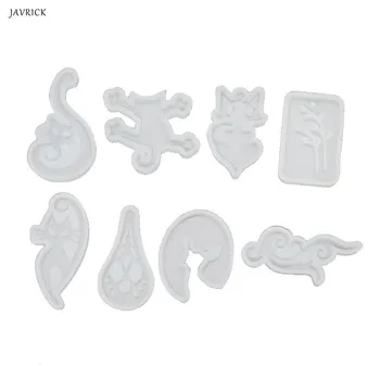 

8Pcs Cute Cat Pendant Resin Silicone Molds Kit Jewelry Making Tools Art Crafts For DIY Jewelry