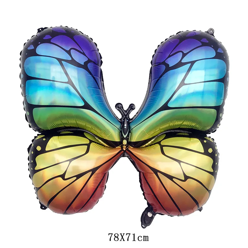 

50pcs 78X71cm Beautiful laser butterfly balloon Globos wedding decoration children birthday party decoration kids balloons