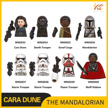 

Movie Series The Mandalorian Building Blocks Cara Dune Death Trooper Greef Carga Action Figures Compatibile MOC Doll Kids Toys