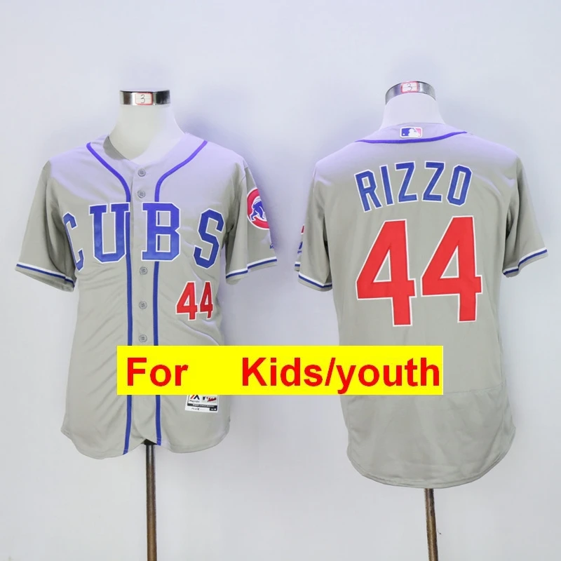 Синий Молодежная майка Chicago Javier Baez Anthony Rizzo Kris Bryant Ryne Sandberg FLEX& Cool Base - Цвет: Синий
