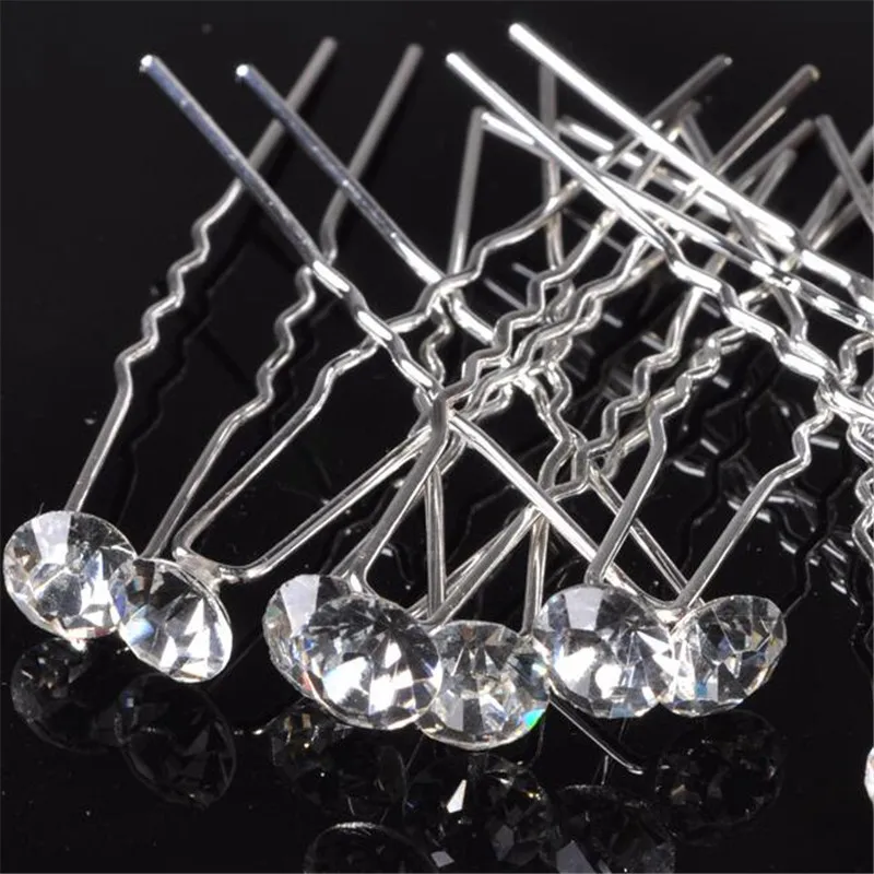 Hot Sales U-Shaped Pearl Diamond Set Bride Hairpin Sub-Up-do Hairpin Single Diamond Pin Hair Pin Marriage Headdress