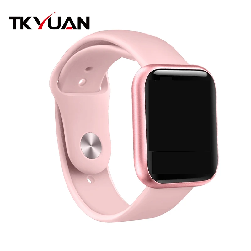 pink TKYUAN, умные часы P80, полностью Сенсорное, кровяное давление, пульсометр, трекер сна, здоровье, фитнес-часы, для мужчин и женщин, Смарт-часы - Цвет: pink
