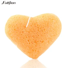3 шт. Konjac Губка слоеное очищающее Сердце формы пуховка приспособление для очистки лица YUF99