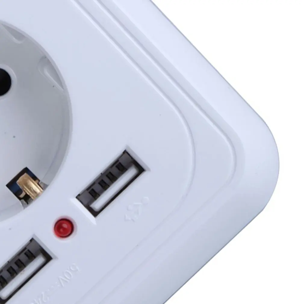 Европейская настенная розетка с Usb сетевой адаптер Пособия по немецкому языку(ЕС) Usb гнездо ток стопы 2.4A 250 V/16A USB Выход 2.4A