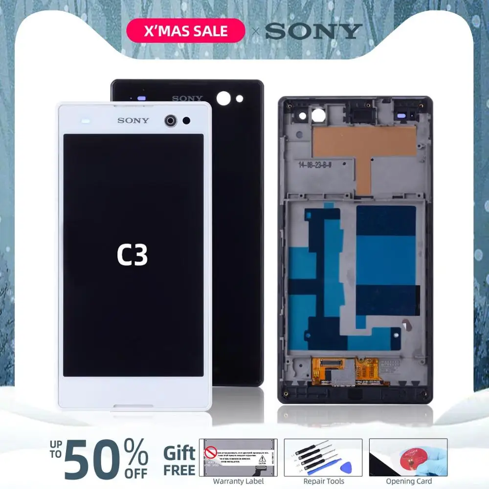 5," дисплей для sony Xperia C3 D2533 D2502 ЖК-экран с сенсорным сенсором дигитайзер сборка