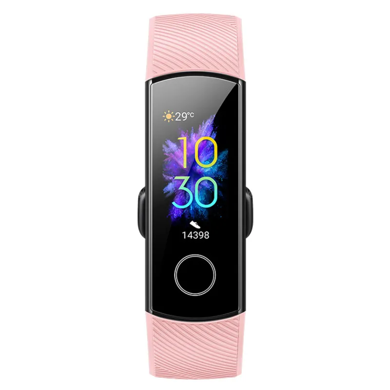 Смарт-браслет huawei Honor Band 5 с кислородом в крови Amoled и сенсорным экраном - Цвет: Pink