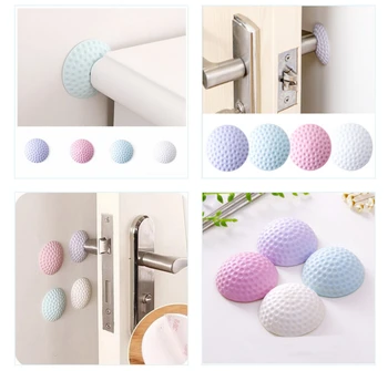 

New 5x2cm Crash Pad Doorknob Lock Self Adhesive Circular Wall Protectors Door Handle Bumpers Buffer Guard Stoppers Rubber Silenc