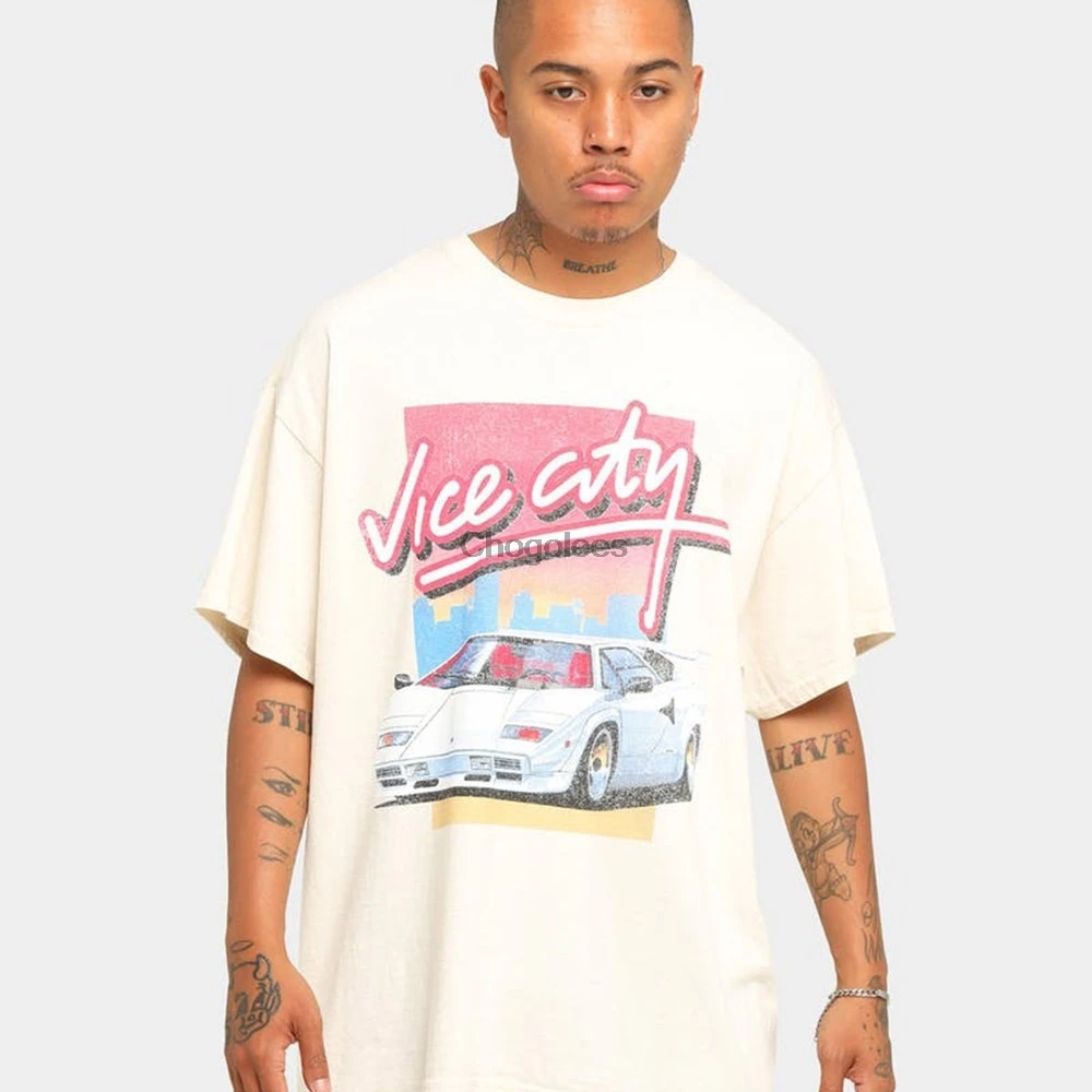 Tanie Vintage 90s Vice City Graphic Tee Tshirt rozmiar XS-5XL dla sklep