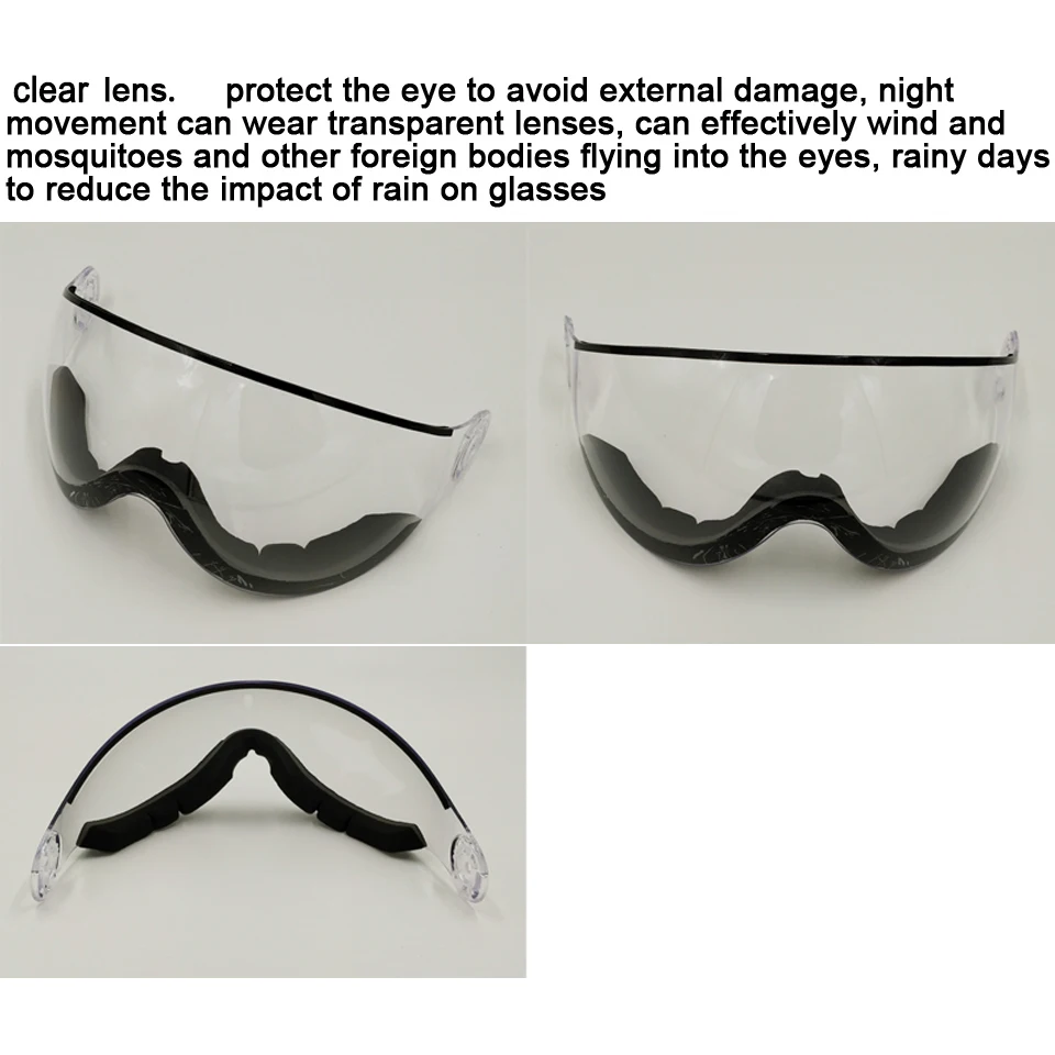 LOCLE Outdoor Skiing Equipment Accessory Ski Helmet Visor Spare Lens UV Protection For MS-95 and MS-99