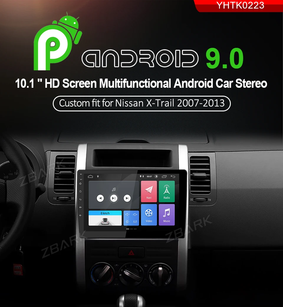 Sale Android 9.0 RAM 2GB  10.1 inch 2 Din Car  Radio stereo multi Player GPS Navi for Nissan X-Trail T32 T31  2007  - 2013 YHTK0223 0