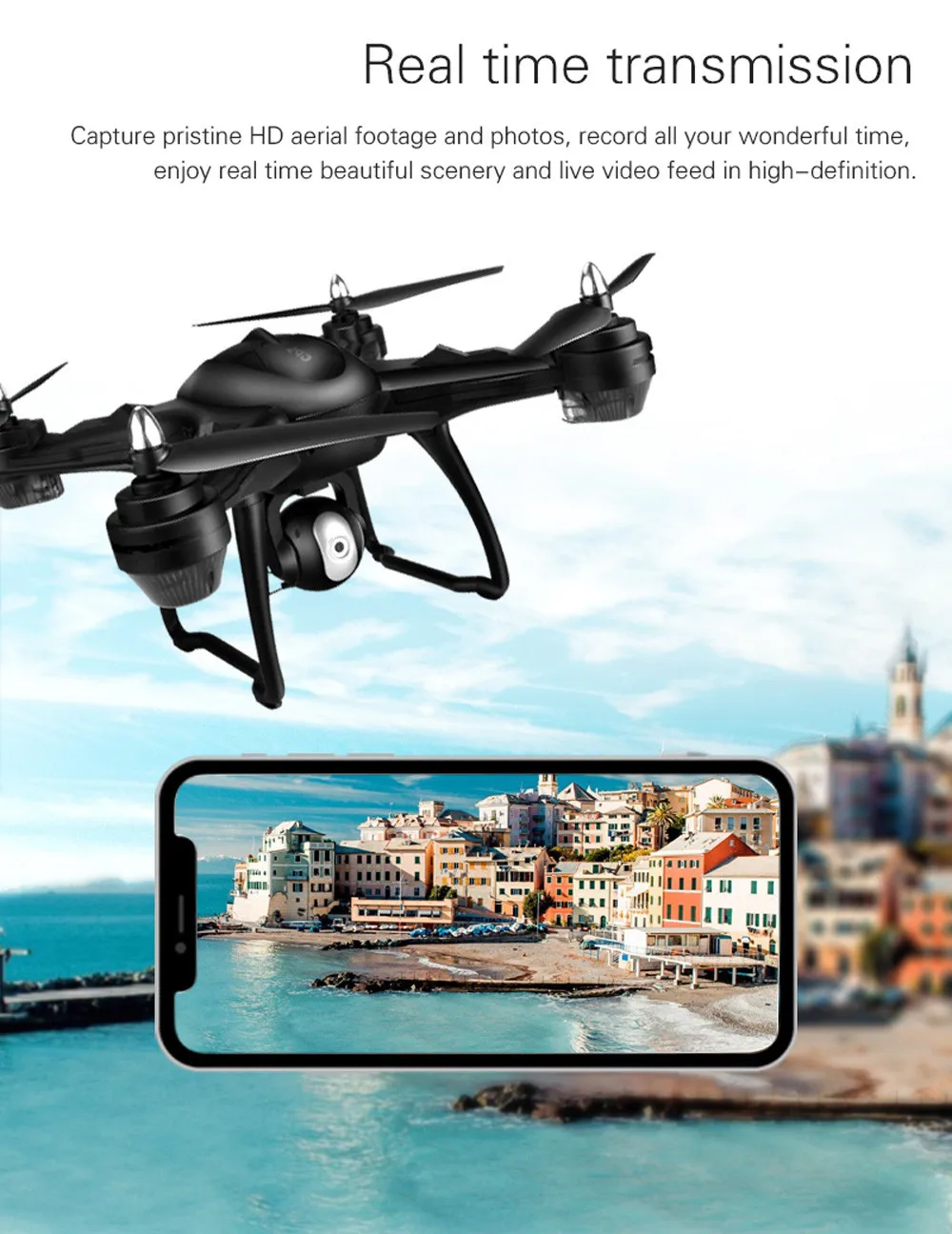 LH-X38G Дрон Двойной GPS wifi FPV Дрон с 1080P HD камерой Дистанционное управление вертолет RC Квадрокоптер+ рюкзак профессиональный беспилотник